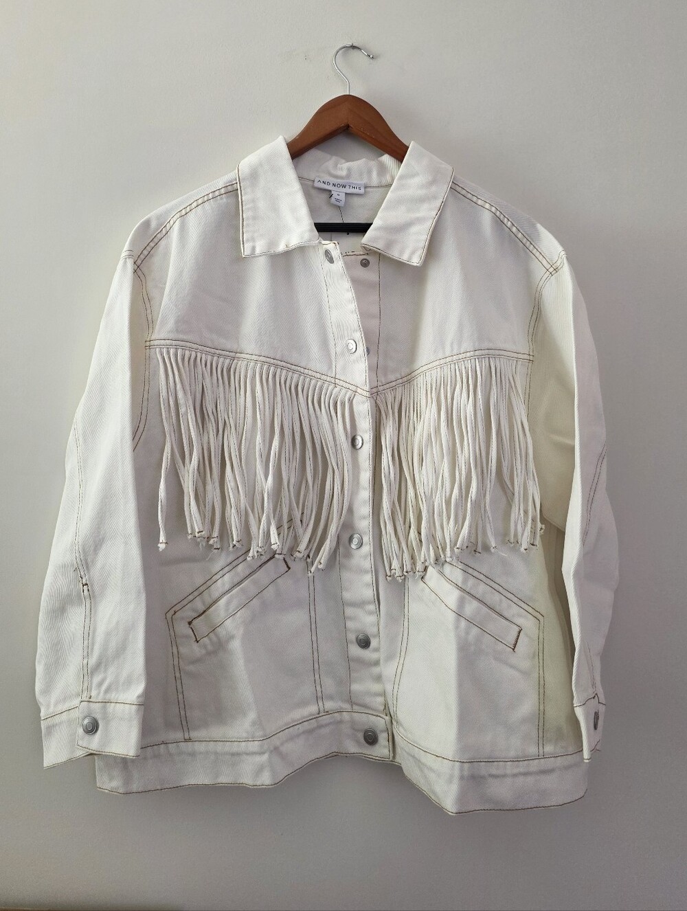 Denim Western Fringe Jacket Womens 1X And Now This Rodeo Festival Western Chic